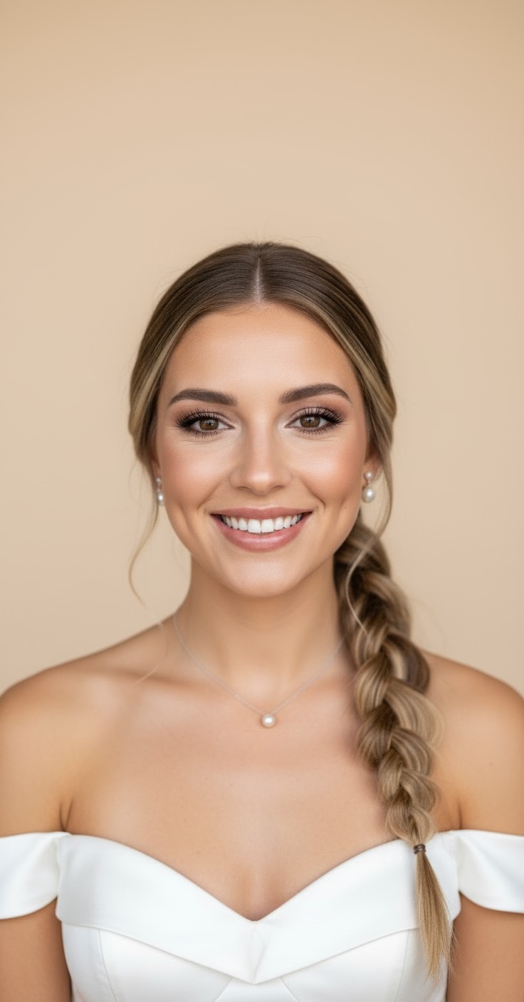 After Bridal Fishtail Braid